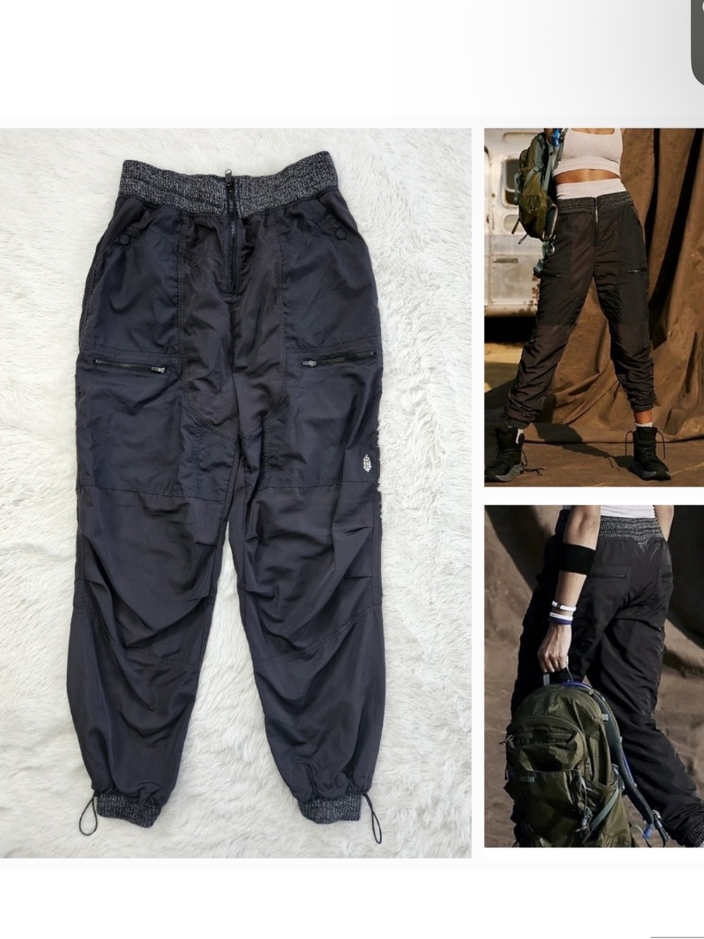 Free People Wherever I Roam Jogger Pants - Black